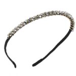 Bentita cu cristale argintii și detalii fine, diametru 12 cm, Naiara®