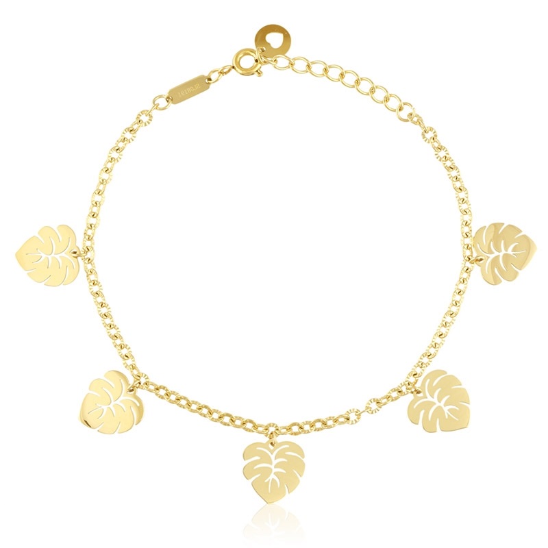 Brățară din oțel chirurgical, model frunze, Naiara® Brățară din oțel chirurgical, model frunze, Naiara®