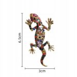 Broșă decorativă cameleon cu cristale colorate, dimensiune 6.5 x 3 cm, Naiara®