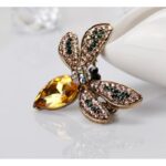 Broșă elegantă cu cristale, model libelulă, dimensiune 4 x 4.5 cm, Naiara®