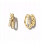 Cercei din oțel inoxidabil placat cu aur, Naiara®