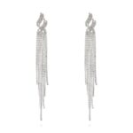 Cercei lungi cu cristale strălucitoare, model elegant și sofisticat, Naiara®