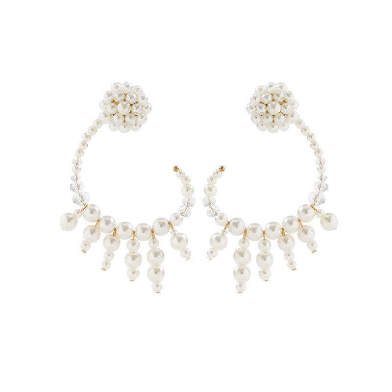 Cercei lungi statement cu perle și cristale – model elegant și sofisticat, Naiara®2 Cercei lungi statement cu perle și cristale – model elegant și sofisticat, Naiara®
