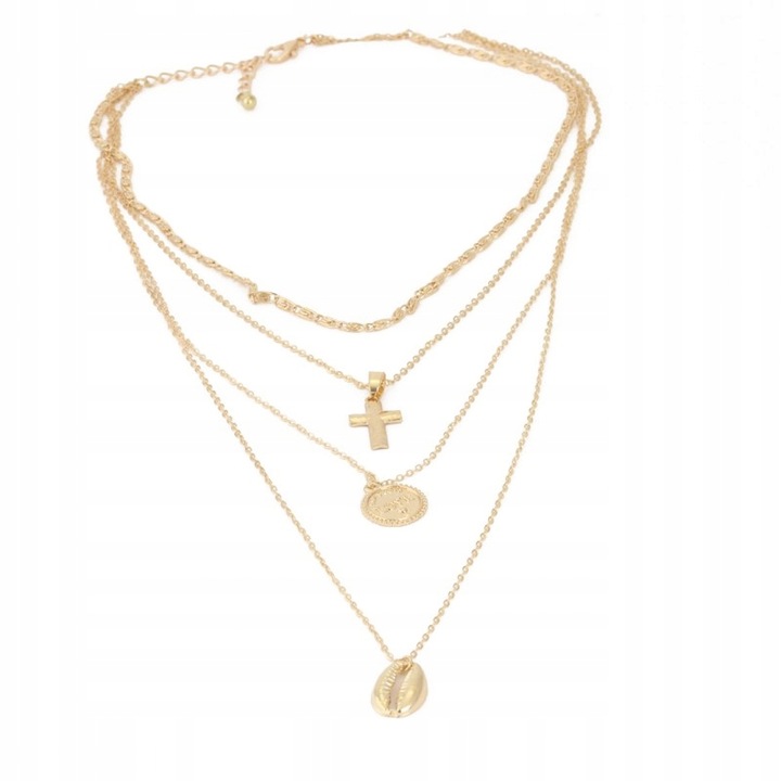 Colier cu 4 lantisoare dimensiuni diferite, intre 36-60 cm, Naiara® Colier cu 4 lantisoare dimensiuni diferite, intre 36-60 cm, Naiara®