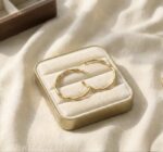 Cercei eleganți placati cu aur 14K – model cerc cu design texturat, dimensiune 3.5 x 3.5 cm, Naiara®