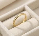 Inel elegant placat cu aur 18K – design clasic și rafinat, mărime 6, Noem® - imagine 2