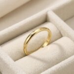 Inel elegant placat cu aur 18K – design clasic și rafinat, mărime 7, Naiara®