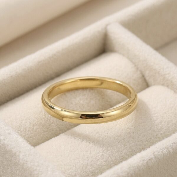 Inel elegant placat cu aur 18K – design clasic și rafinat, mărime 6, Noem®