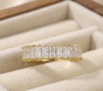 Inel elegant placat cu aur 14K – design sofisticat cu zirconii mari strălucitoare, Naiara® - imagine 2