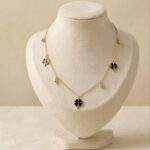 Colier tip Celebrytka din oțel chirurgicalplacat cu aur de 14k ,design elegant și rafinat, Naiara®