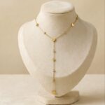 Colier elegant placat cu aur 14K – design delicat cu inimioare și cristale strălucitoare, lungime 13.5 cm, Naiara®