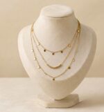 Colier din oțel inoxidabil placat cu aur 14K – model cu stea, lungime 39 cm, Naiara®