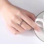 Inel auriu cu cristale multicolore, latime 3 mm, marime 52, Naiara®