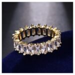 Inel elegant placat cu aur 14K – design sofisticat cu zirconii mari strălucitoare, Naiara®