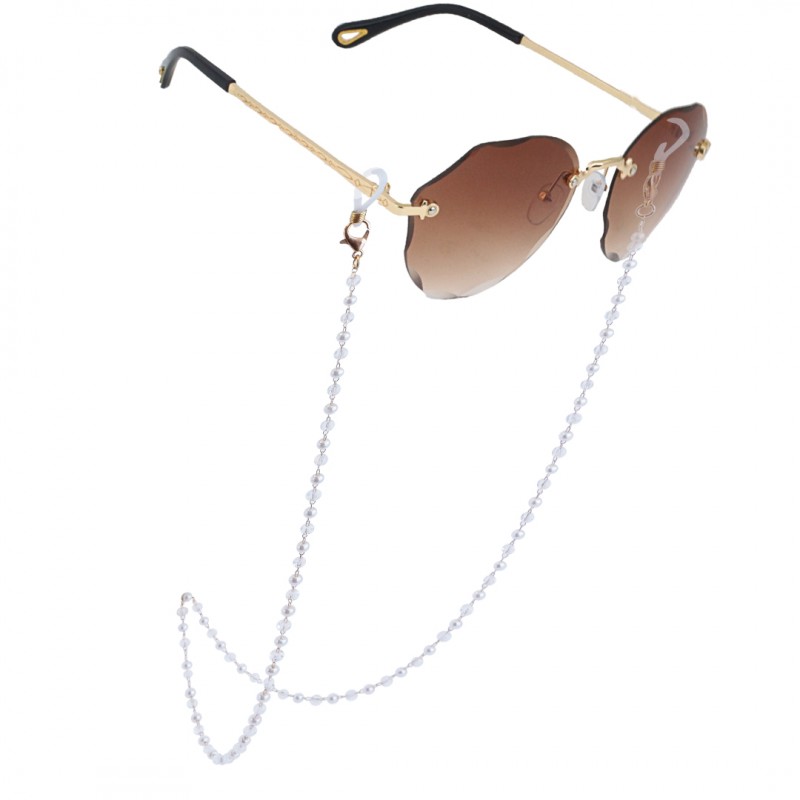 Lanț pentru ochelari cu perle și cristale, lungime 73 cm, Naiara® Lanț pentru ochelari cu perle și cristale, lungime 73 cm, Naiara®