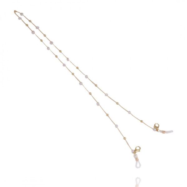 Lanț pentru ochelari cu perle și detalii aurii, lungime 71 cm, Naiara®