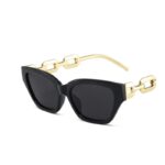 Ochelari de soare cu ramă neagră si cu zale aurii, Naiara®