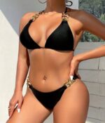 Costum de baie din 2 piese cu elemente aurii, Noem®