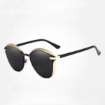 Ochelari de soare damă tip cat-eye – model elegant Kingseven, negrii