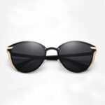 Ochelari de soare damă tip cat-eye – model elegant Kingseven, negrii