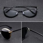 Ochelari de soare damă tip cat-eye – model elegant Kingseven, negrii
