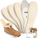 Set 2 Branturi tip talpic cu spuma izolatoare de latex acoperite cu blana de miel, 36-46, Noem®