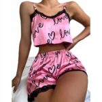 Set pijama 2 piese, imprimeu Love, marime universala, Noem®