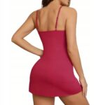 Set pijama sexy damă – cămașă de noapte din dantelă și tanga, marime universala, Noem®