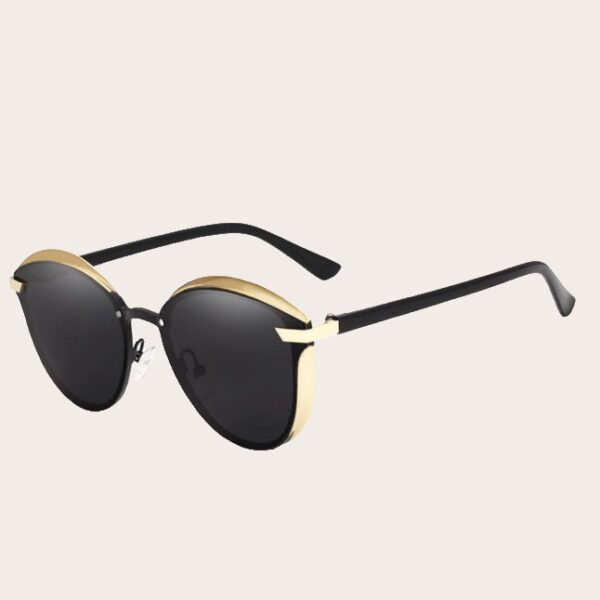 Ochelari de soare damă tip cat-eye – model elegant Kingseven, negrii