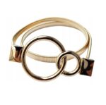Curea aurie elastică cu cercuri – accesoriu elegant pentru rochii de ocazie, lungime maxima 125 cm, Noem®