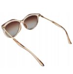 Ochelari de soare damă – ramă transparentă nude si lentile maro gradient, Noem®