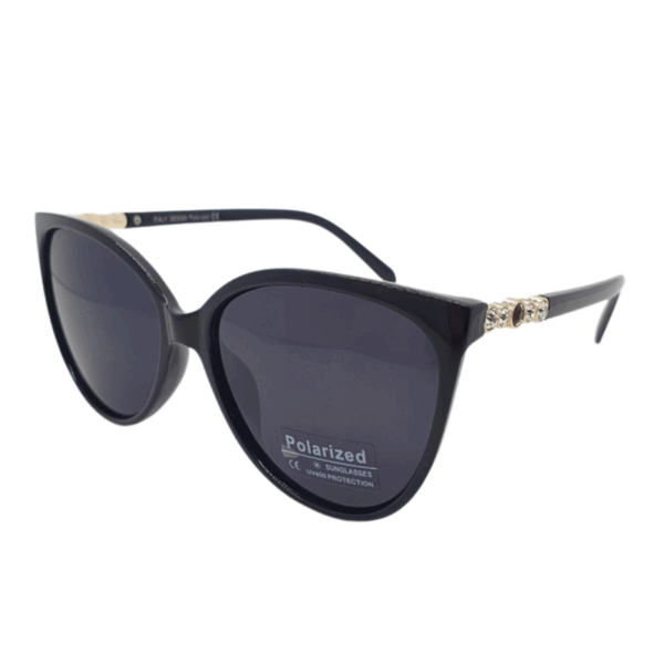 Ochelari-de-soare-polarizati-dama-–-rama-neagra-cat-eye-cu-detalii-aurii-si-lentile-inchise-Noem®1