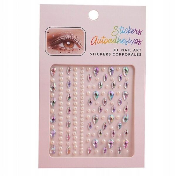 Cristale autocolante autoadezive pentru fata si corp, perle, Noem®