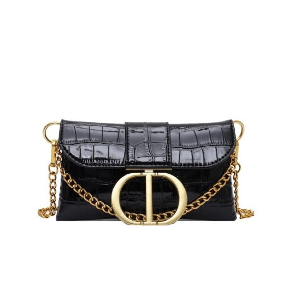 Geanta de dama eleganta de culoare neagra din piele ecologica, Noem®