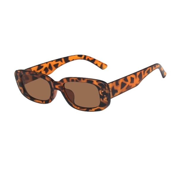 Ochelari de soare cu rame late animal print model rectangular retro, lentile maro, Noem®