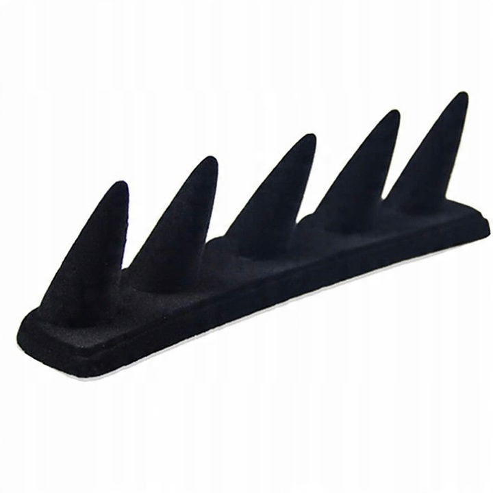 Suport negru pentru inele, 5 degete, expunere profesionala bijuterii, Noem®