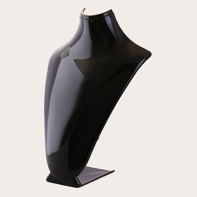 bust_bijuterii_negru_F1ECE8 Suport bijuterii, tip bust, din plastic, 22cm x 31cm x 8,5cm, Noem® - imagine 1