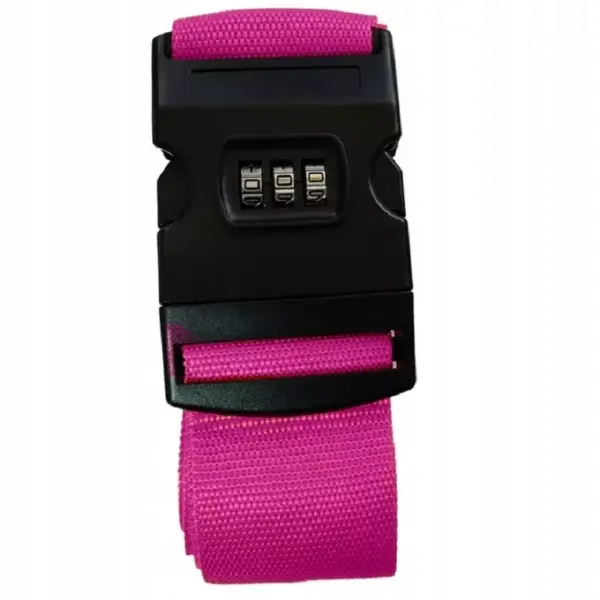 Centura de siguranta pentru bagaje, 190cm x 5cm, Gonga® Roz