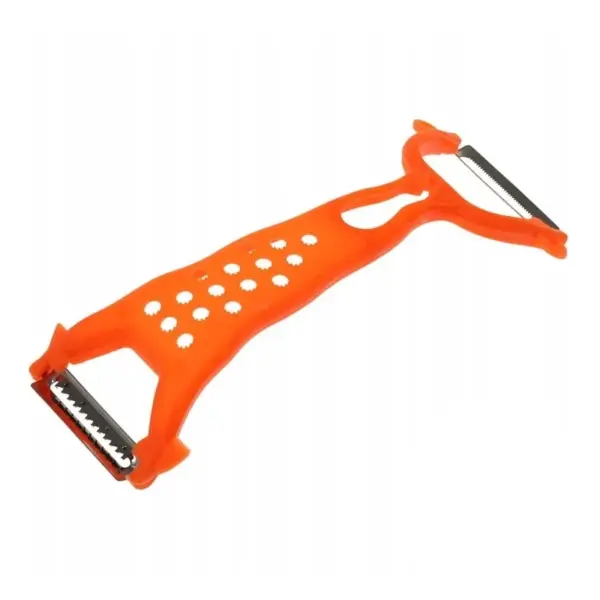 Curatator de fructe si legume, multifuncțional, 2 capete, Gonga® Portocaliu