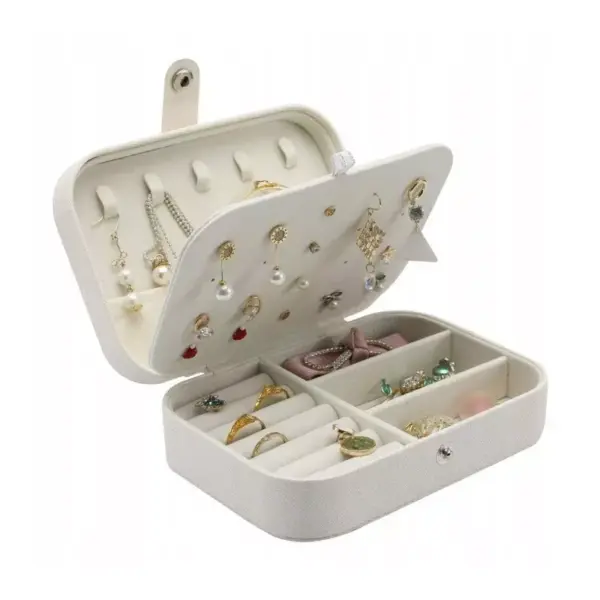 Cutie organizatoare pentru bijuterii, 5x16x11 cm,Gonga® Alb