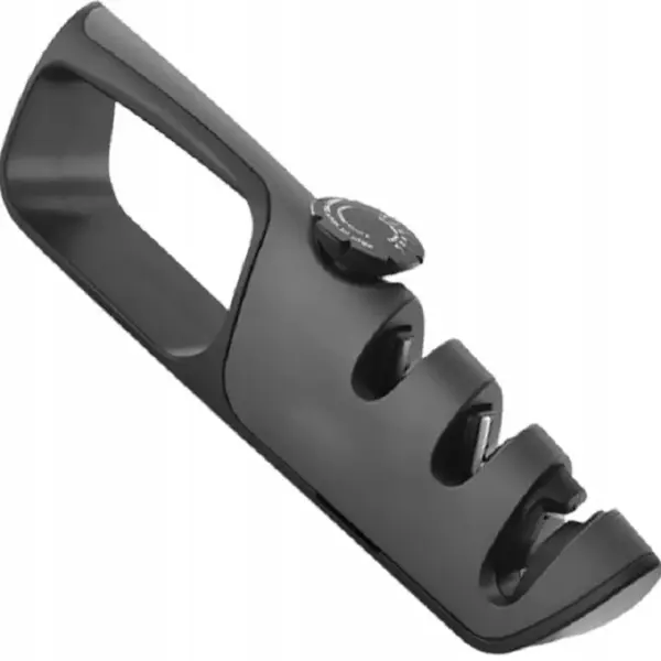 Dispozitiv de ascutit cutite, 3 in 1, cu unghi de ajustare, Gonga® Negru