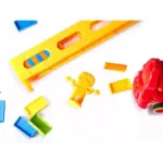 Joc domino cu locomotiva, joc de sunete si lumini, 80 de piese, Gonga® Rosu - imagine 6