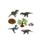 Jucarie dinozaur cu sunete si lumini,5 figurine cu accesorii, Gonga® Verde - imagine 2