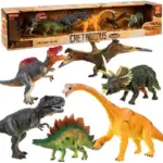 Set 6 figurine, model dinozaur, Gonga® Multicolor - imagine 2