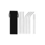 Set 8 paie metalice, reutilizabile, Gonga® Argintiu