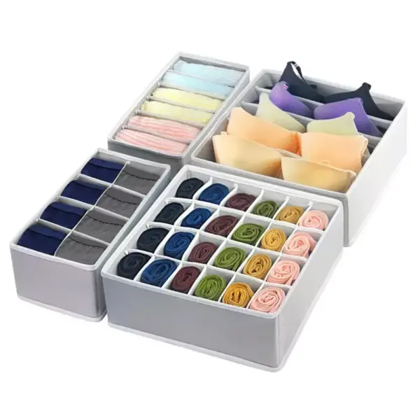 Set Organizator de sertar, 4 piese, Gonga® Gri