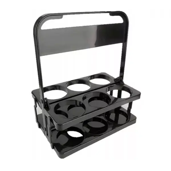 Suport din plastic pentru transportul sticlelor, Gonga® Negru