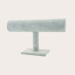 Suport cilindric pentru brățări, expunere elegantă din catifea, înălțime 15 cm, gri, Noem®