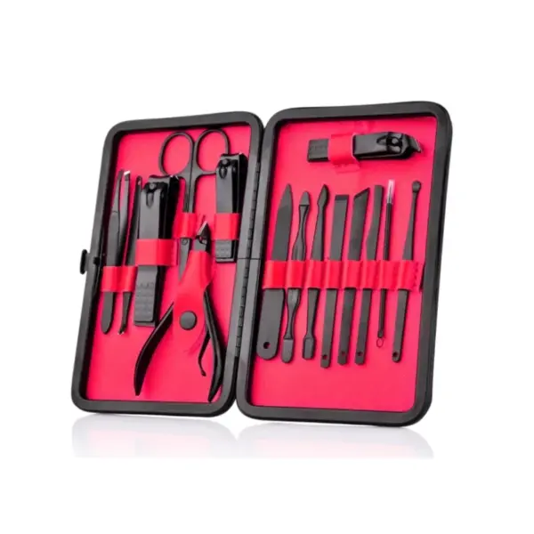 Trusa Manichiura-Pedichiura, 16 piese, Gonga® Negru