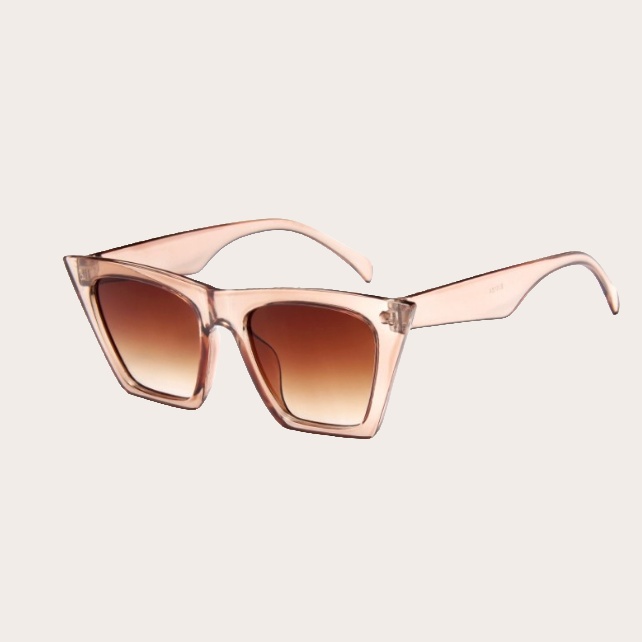 26.06.2026_09.40.41_REC_bg_F1ECE8 Ochelari de soare damă cu rame groase roz nude, lentile maro gradient, Noem® - imagine 1